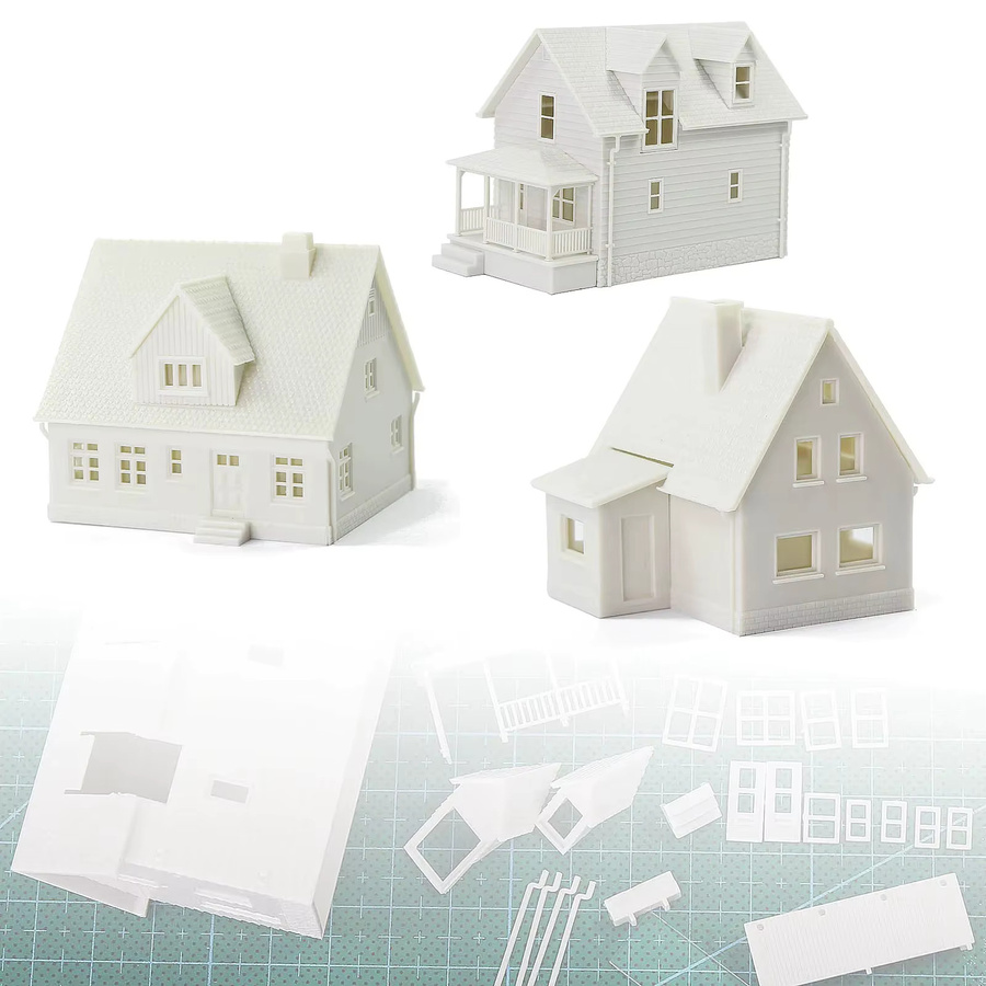 Evemodel Dorfhaus, Modell, weiß, Maßstab 1:160 (Spur N) - Bild 1
