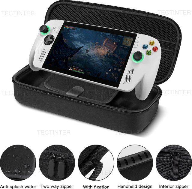 Asus ROG Ally und ROG Ally X Tragetasche in Schwarz als Aufbewahrungstasche und Shell Case für deine Spielkonsole und Zubehör - Bild 1