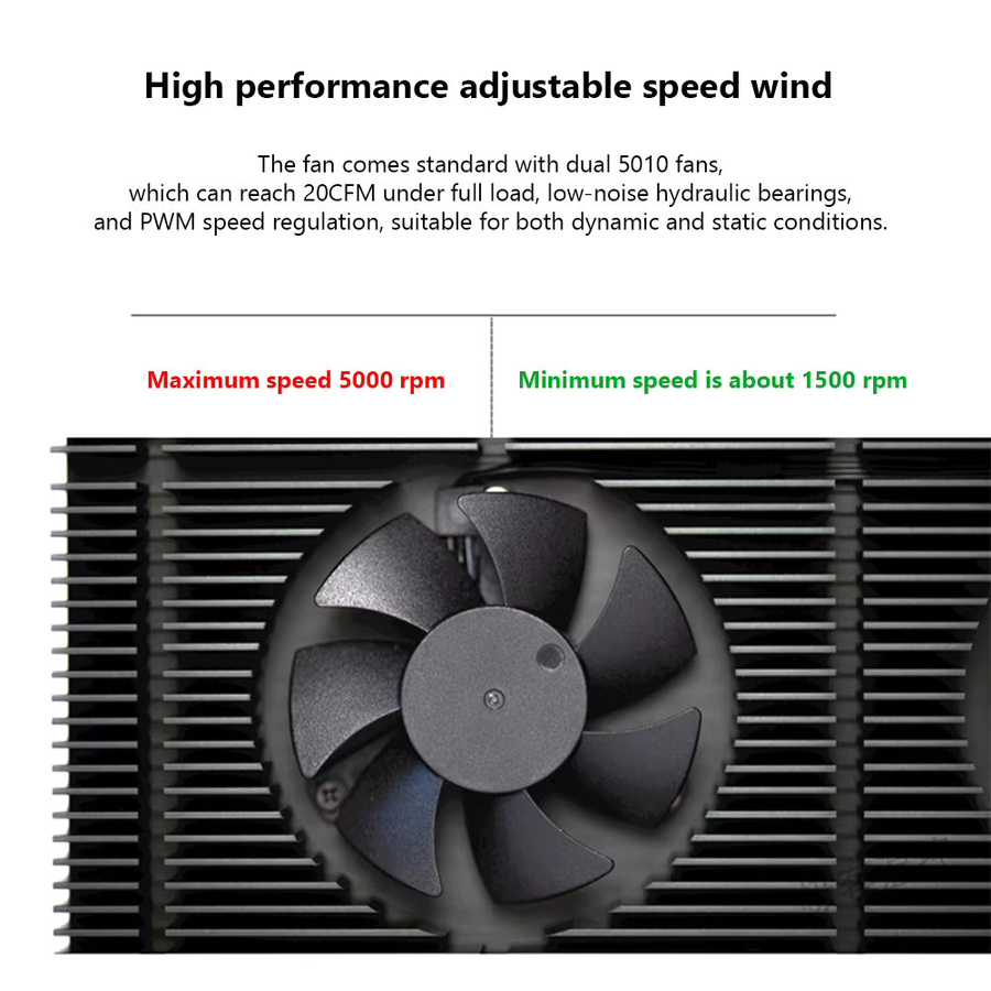 VODOOL GPU-Rückwandkühler in Schwarz mit Aluminium-Kühlkörper und Lüfter für RTX 3090 3080 3070 Serie - Bild 4
