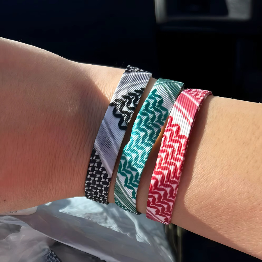 Geflochtenes Armband, geometrische Tupfen, 4 Stück - Bild 2