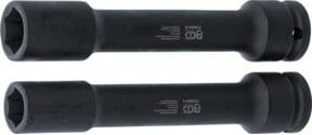 BGS Spezial Steckschlüssel-Einsatz-Satz 72000 für Ausgleichsgetriebeflansch-Muttern für Volvo, 1/2 Zoll, SW 15 - 18 mm, Schwarz - Bild 1