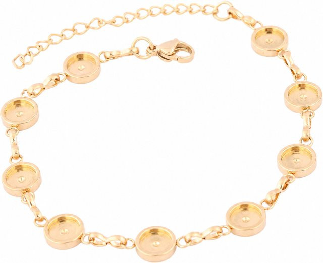 onwear Armband-Rohlinge Edelstahl, vergoldet, Gold, Unisex - Bild 1