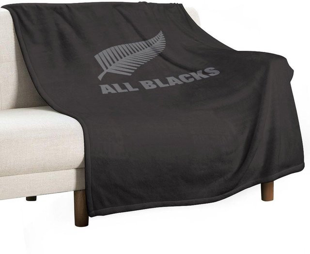 ZX Blanket All Blacks Vintage Überwurfdecke aus Flanell, Schwarz, B: 76,2 cm x T: 101,6 cm - Bild 1