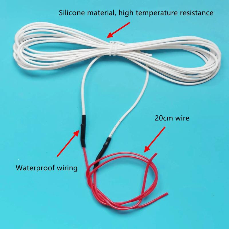 ByHeat 12V Silikonkautschuk-Heizkabel in Weiß für DIY-Lenkradheizung und Sitzheizung, Länge: 2 m - Bild 2