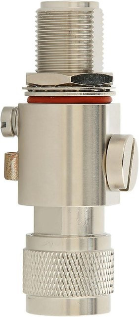 Meterk Blitzableiter Koaxialableiter Typ N, 200 W, 0 MHz bis 6 GHz, IP67 wasserdicht, Farbe: Silber - Bild 1