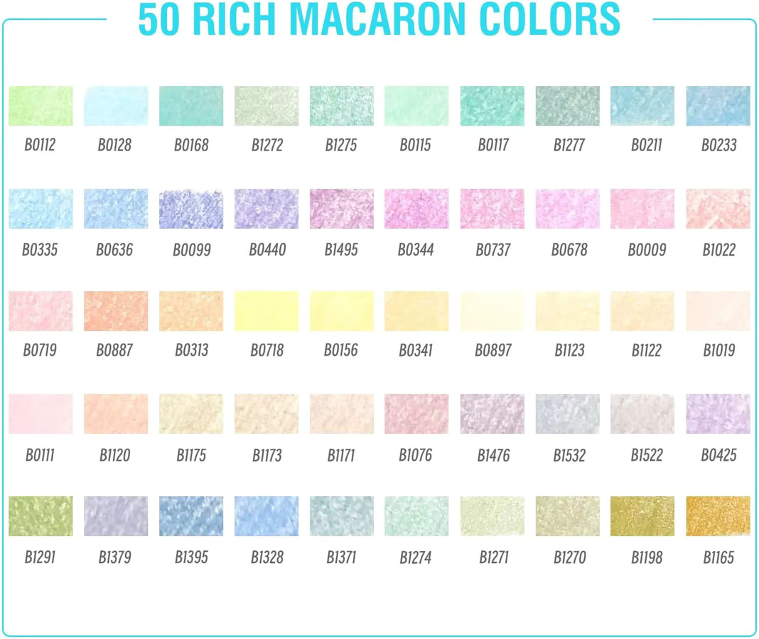 Macaron Pastell Buntstifte in Multicolour mit weichem Kern zum Zeichnen, Mischen und Schattieren für Erwachsene - Bild 2