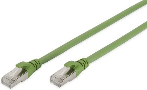 Digitus RJ45 Patchkabel CAT 6a S/FTP Ethernet LAN, Länge: 25,00 m, Farbe: Grün - Bild 1