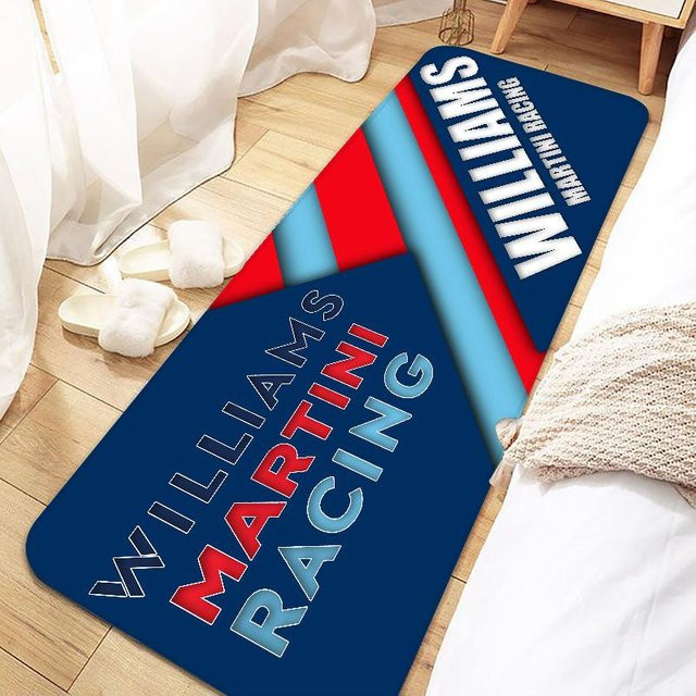 Karpetti Martini Racing Auto Teppich Set, blau, Maschinenwaschbar, B/T: 50 x 80 cm und 50 x 150 cm - Bild 1