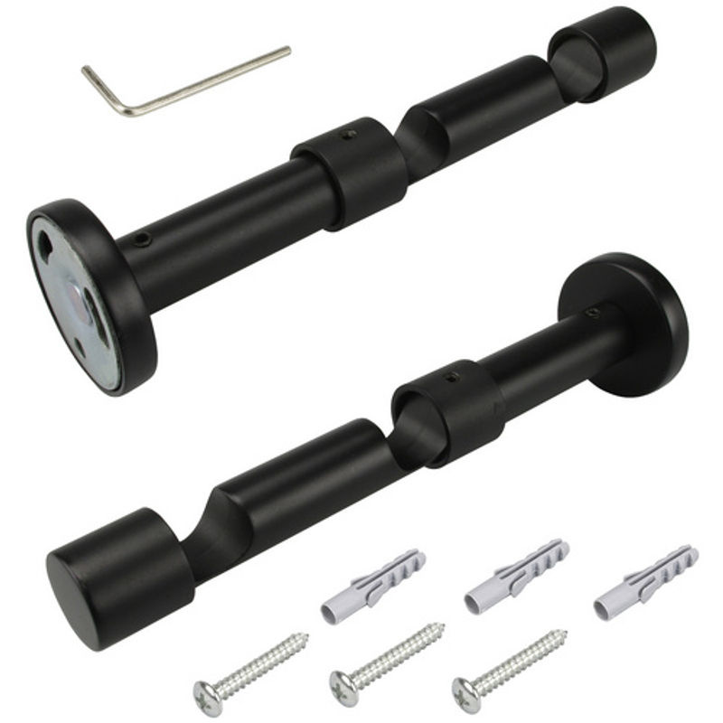 LIEDECO Deckenträger für Gardinenstangen aus Metall, Durchmesser: 16 mm, Schwarz - Bild 2