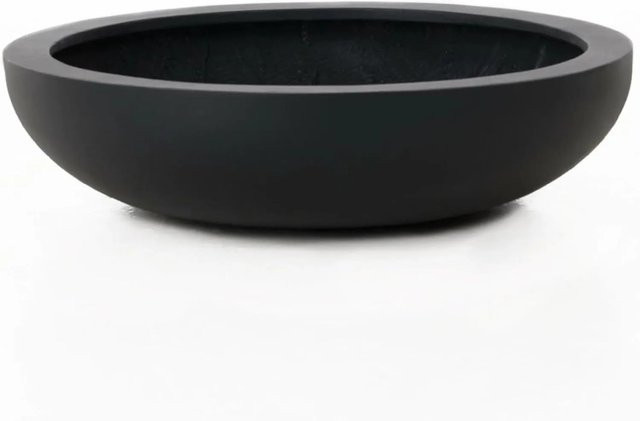 Vivanno Pflanzschale Plana aus Fiberglas in Anthrazit, B/T/H: 54 x 54 x 14 cm - Bild 1