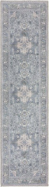 Waschbarer Läufer HALD Kadima Design in Türkis mit Orient-Medaillon, B/T/H: 230 x 60 x 0,4 cm - Bild 1