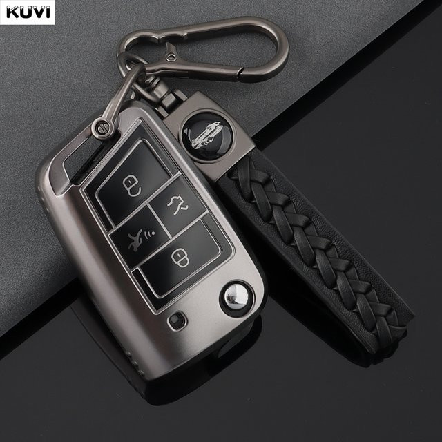 Kuvi TPU Autoschlüsselhülle für VW Golf 7 MK7, Tiguan MK2, Seat Ateca, Leon FR, Ibiza 2 und Skoda Octacia, Kodiaq (3/4 Tasten) - Bild 1