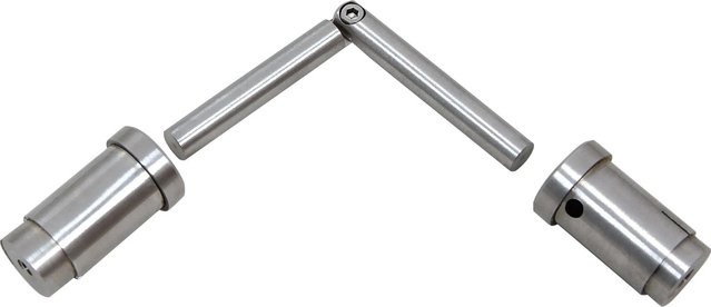 Dieda Gelenk-Eckverbinder mit 2 Adaptern aus Edelstahl in Silber Ø 25 mm - Bild 1