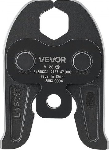 VEVOR V28 Pressbacke aus Stahl in Schwarz für V-förmige Edelstahlrohre, kompatibel mit 32NK Standard-Presswerkzeugen für Heizungs-, Lüftungs-, Klimasysteme und Gasleitungen - Bild 1