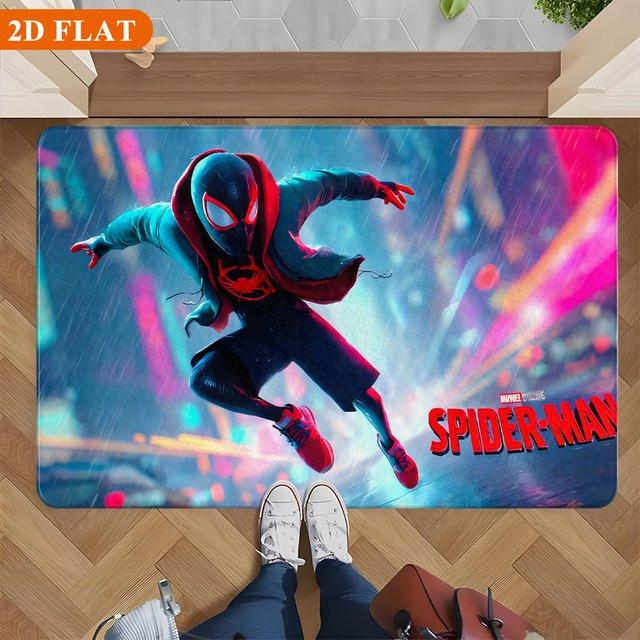 Rutschfeste Badematte Spiderman Into The Spiderverse von BEAST KINGDOM, rechteckige Flanellmatte aus Polyester, Mehrfarbig, B/T: 60 x 40 cm - Bild 1
