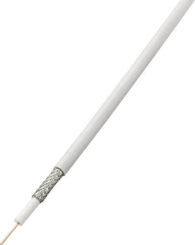TRU Components Koaxialkabel RG6 /U 75 Ohm 85 dB Weiß 25m Durchmesser: 6,60 mm - Bild 1