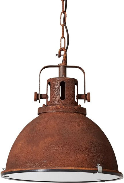 Brilliant Jesper Pendelleuchte aus Glas und Metall in Rost, Durchmesser: 38 cm - Bild 1