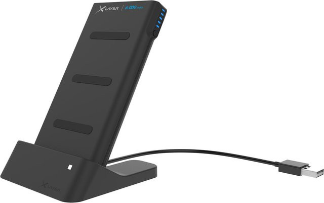 XLayer PLUS Wireless + Dock 2-in-1 Qi-Induktionsladestation mit Powerbank in Anthrazit - Bild 1