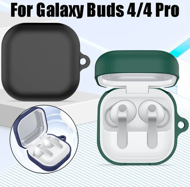 Silikonhülle für Samsung Galaxy Buds 4 Pro in Schwarz als Softshell Anti-Fall-Schutz - Bild 1