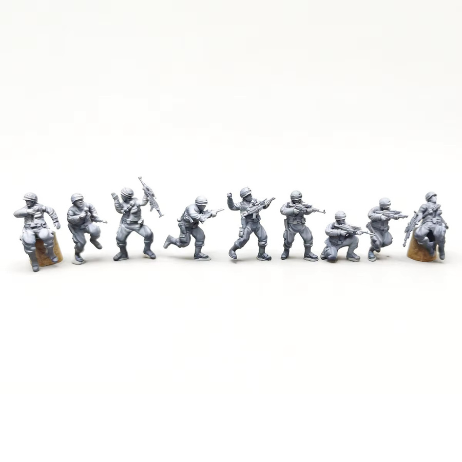 CorMake United States Modern Army Soldier Team Military Man Figure Stand Set, Modellbausatz, 9-teiliges Set, 1:72 - Bild 3