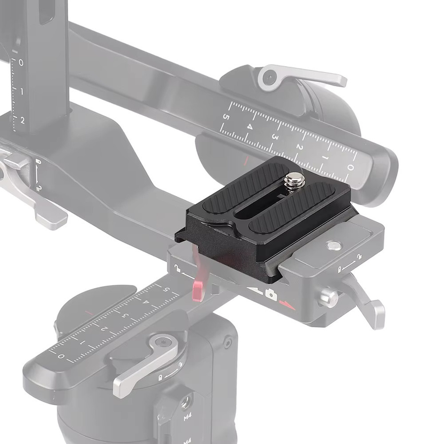 FOTGA Obere Schnellwechselplatte in Schwarz für DJI Ronin RS4, RS4 Pro, RS4 Mini, RS3, RS3 Pro, RS3, RS2 und C2 Stabilisatoren zur Montage an Stativ oder Einbeinstativ - Bild 3