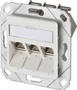 BTR NETCOM Anschlussdose E-DAT modul 3x8(8) UPK 1309131102-E weiß flach aufputz - Bild 1
