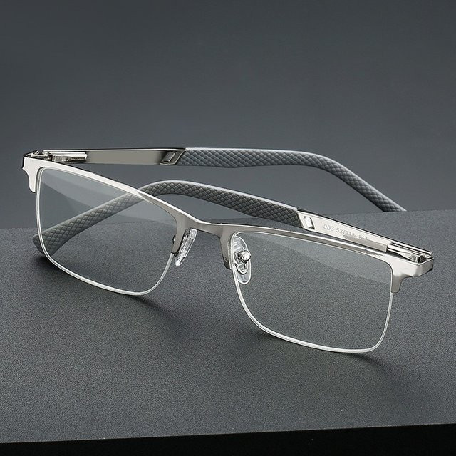Computer-Brille Unisex, quadratisch, Metall, Silber - Bild 1