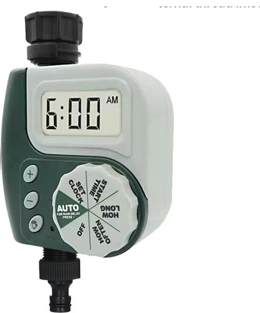 Orbit Automatische Bewässerungsuhr für den Außenbereich, programmierbarer Gartenbewässerungssteuerung mit LCD-Display, Farbe: Weiß, 1 Ausgang US Faucet Connection - Bild 1