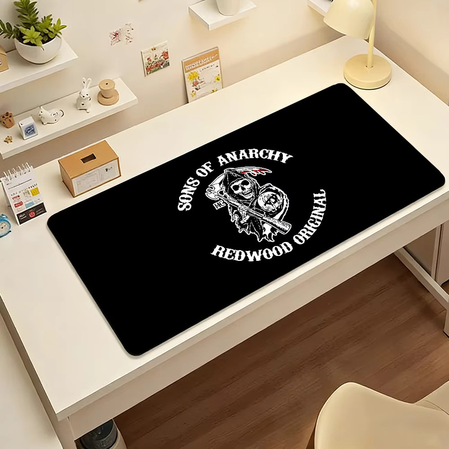S-Sons Of A-Anarchy XXL Mousepad Schwarz rutschfeste Schreibtischunterlage für PC und Laptop - Bild 6