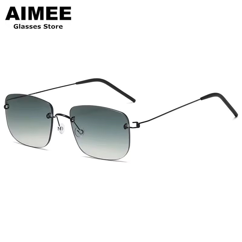 Dänemark SO SMOOTH WIND Sonnenbrille, randlos, Titanium, grau, Unisex - Bild 3