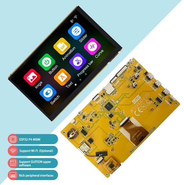 SHCHV ESP32-P4 7-Zoll-LCD-Entwicklungsplatine mit kapazitivem Touchscreen, Onboard ESP32-C6, Kamera- und Lautsprecheranschluss für Arduino und ESP IDE - Bild 1