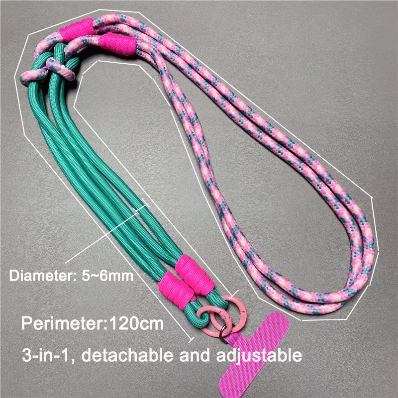 DOLANBIA 3 in 1 Umhängetasche mit Handy Lanyard und Wasserbecher-Halterung, Multicolor, Breite: 120 cm - Bild 2