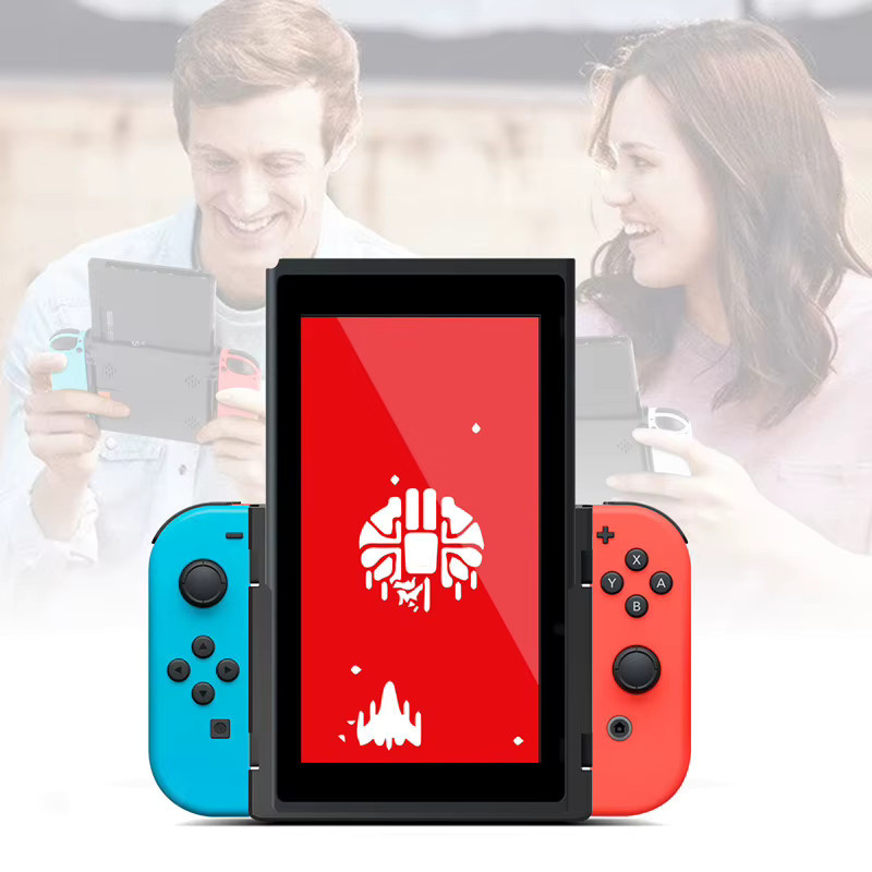 TECTINTER Portrait-Modus Flip-Griff für Nintendo Switch und Switch OLED, tragbarer vertikaler Ständerhalter mit Joystick-Griffhalter in Schwarz - Bild 4