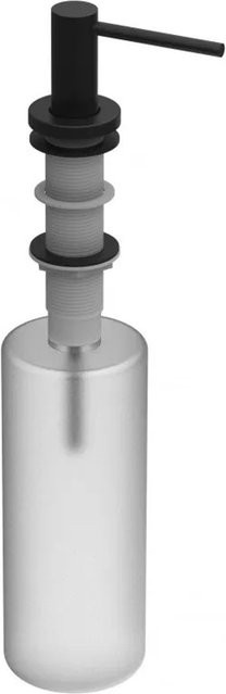 VIZIO Seifenspender aus Edelstahl in Schwarz Matt, Wandmontage, 500 ml, von oben befüllbar mit Pumpe - Bild 1