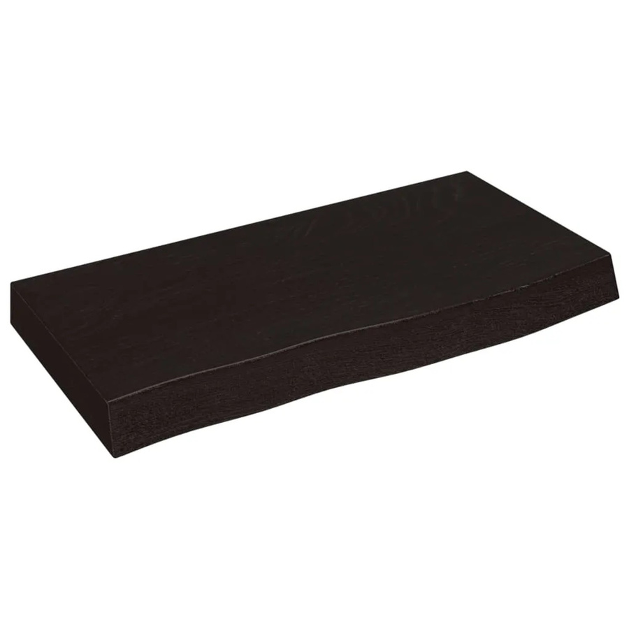 vidaXL Waschtischplatte aus Massivholz in Dunkelgrau, B/T/H: 60 x 30 x 6 cm - Bild 2