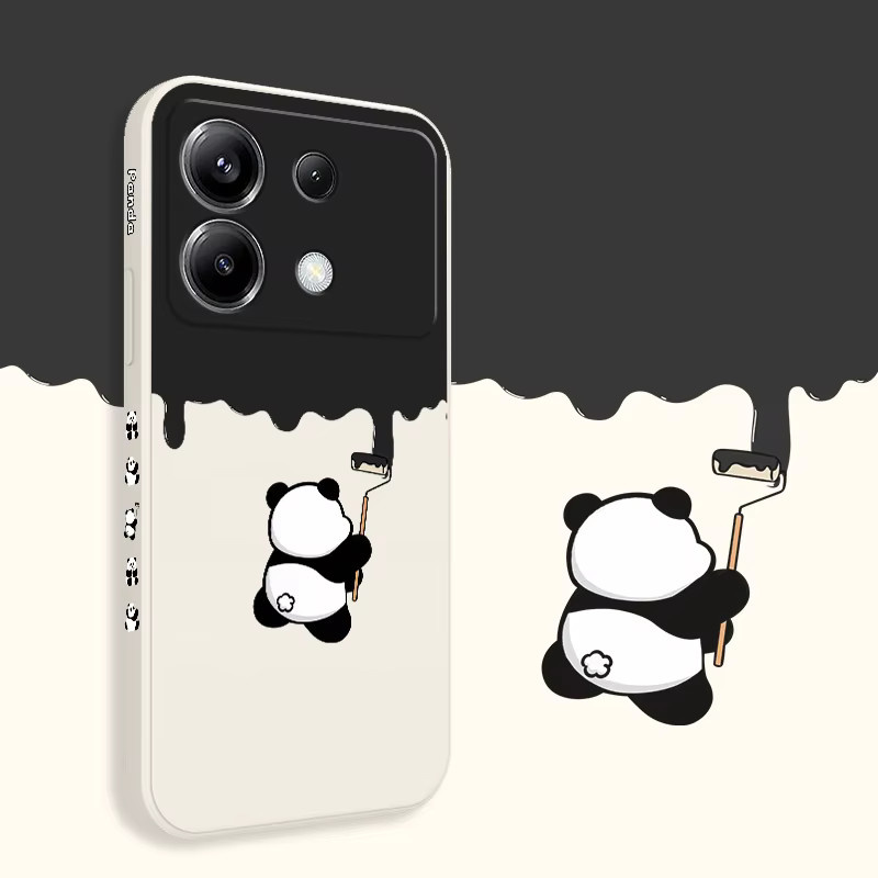 Silikon Handyhülle Panda Design für Xiaomi Poco F8 F7 X7 X6 F6 M6 M5 M5S F5 X5 F4 X4 M4 F3 M3 X3 Pro 4G 5G GT in Grün - Bild 2