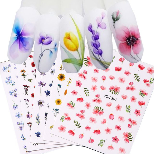 Full Beauty Nail Art Aufkleber, Blumenmuster - Bild 1