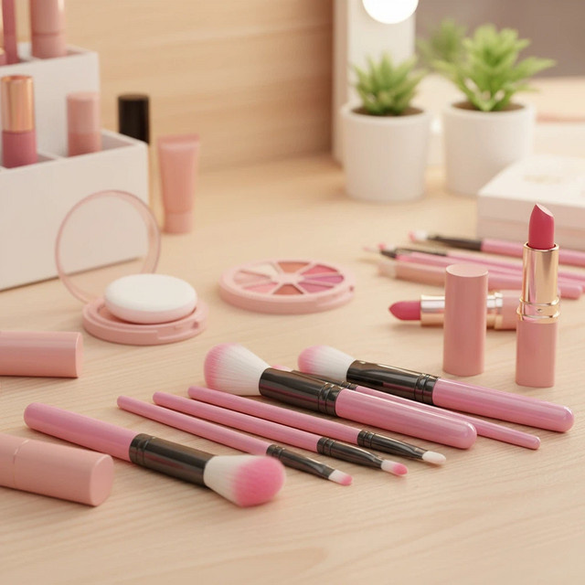 Make-up Pinsel Set, 10 Stück, Synthetik, Unisex - Bild 1