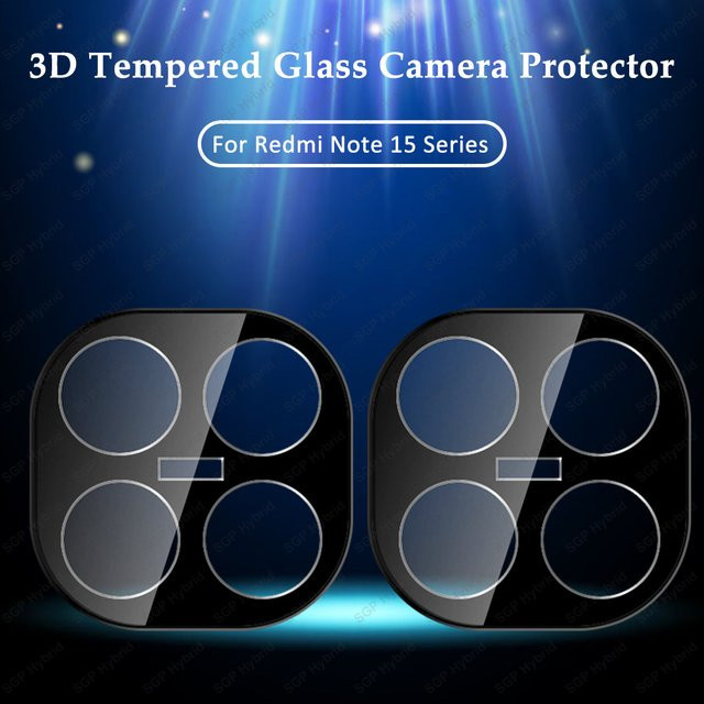 2 Stück 3D gebogener Kameraschutz aus Glas für Xiaomi Redmi Note 15 Pro+ 5G, transparent - Bild 1