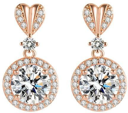 YIRAN Jewelry Ohrring 14 Karat Roségold, Diamant, Damen - Bild 1