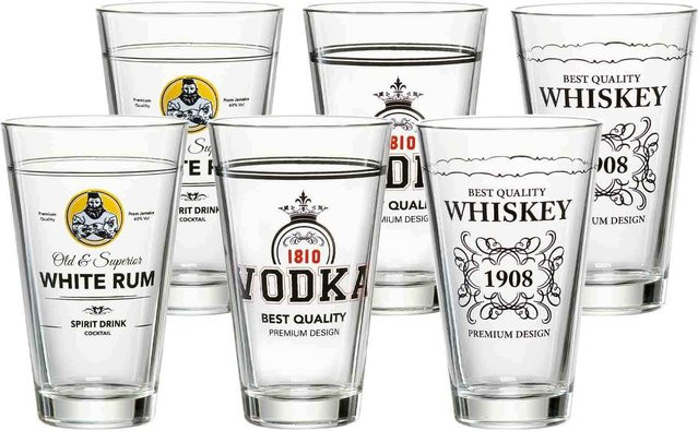 Ritzenhoff & Breker Spirits Tumbler Glas Set, transparent, 6er Set, 330 ml pro Becher - Bild 1