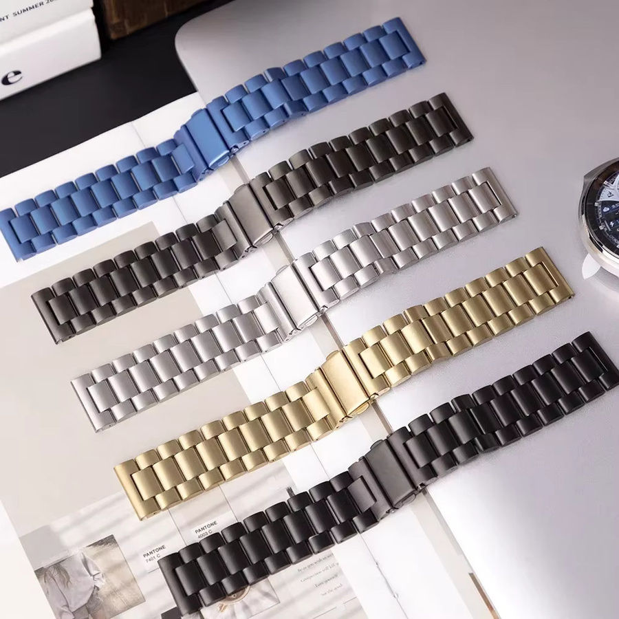 Amazfit Edelstahlarmband mit Hülle und TPU-Displayschutzfolie, Schwarz - Bild 2