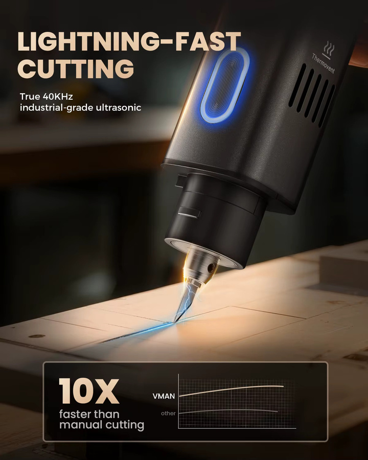 Jakemy JM-Y10 PRO Ultraschall-Schneidmesser mit Überhitzungsschutz für DIY-Projekte und Modellplatinen - Bild 4