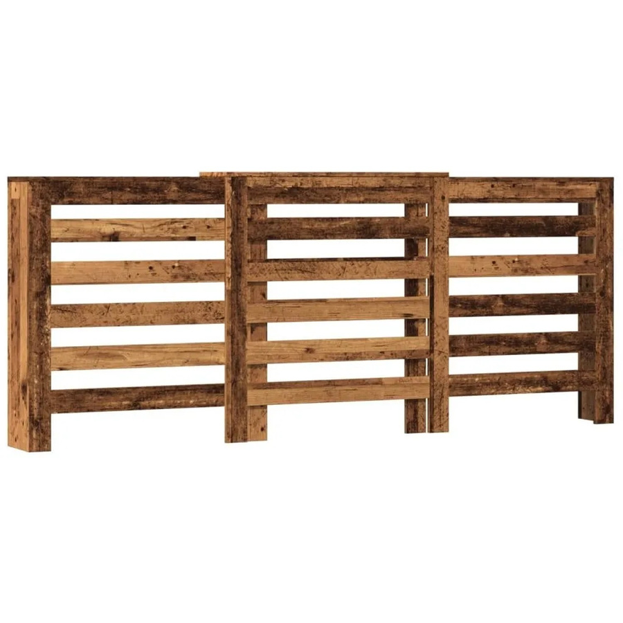 vidaXL Heizkörperverkleidung in Altholz-Optik mit Latten-Design, Braun, B/T/H: 205 x 21,5 x 83,5 cm - Bild 2