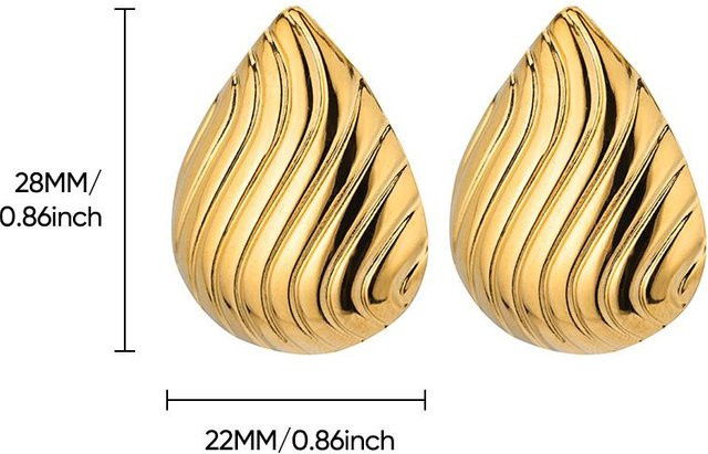 Ohrstecker Edelstahl, Gold, Damen - Bild 1