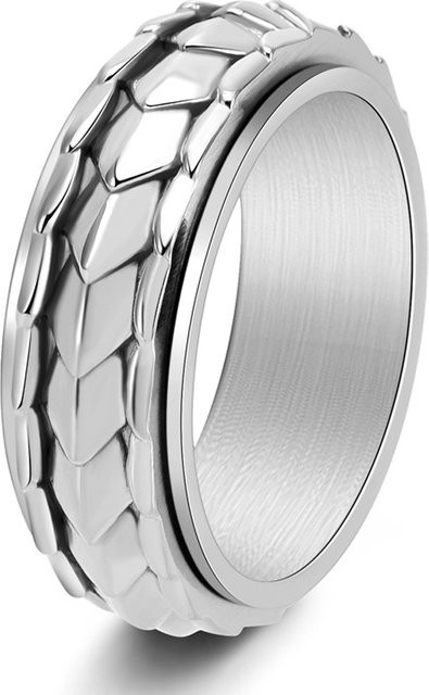Herren-Ring Drachenmaßstab, Edelstahl, drehbar - Bild 1