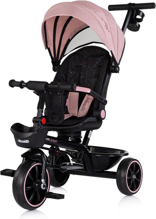 Chipolino Tricycle Max Sport 2 in 1 Dreirad mit Schiebegriff und umkehrbarem Sitz in Rosa Schwarz