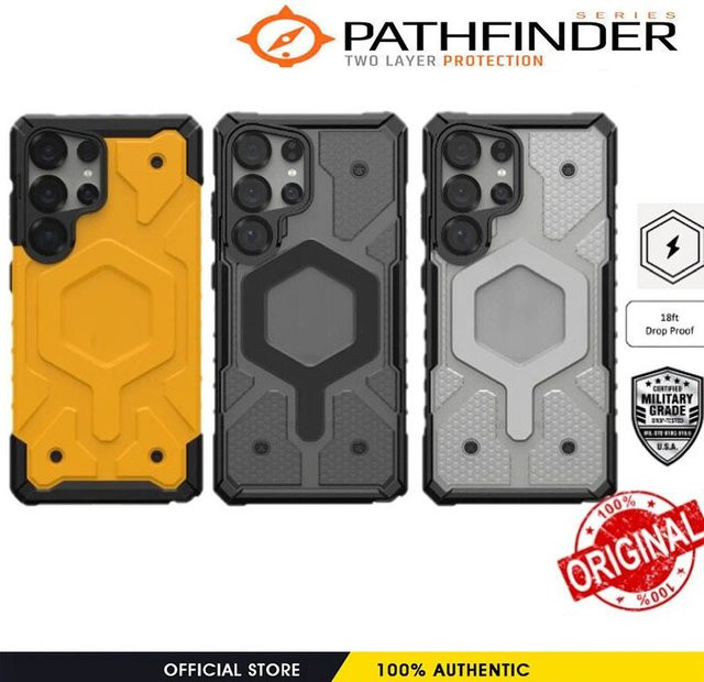 Stoßfeste Pathfinder Magnethülle Limited Edition für Samsung Galaxy S25 Ultra, S24 und S23 in Weiß - Bild 1
