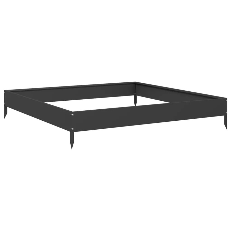 vidaXL Hochbeet aus Stahl in Schwarz, B/T/H: 100 x 100 x 18,5 cm - Bild 2