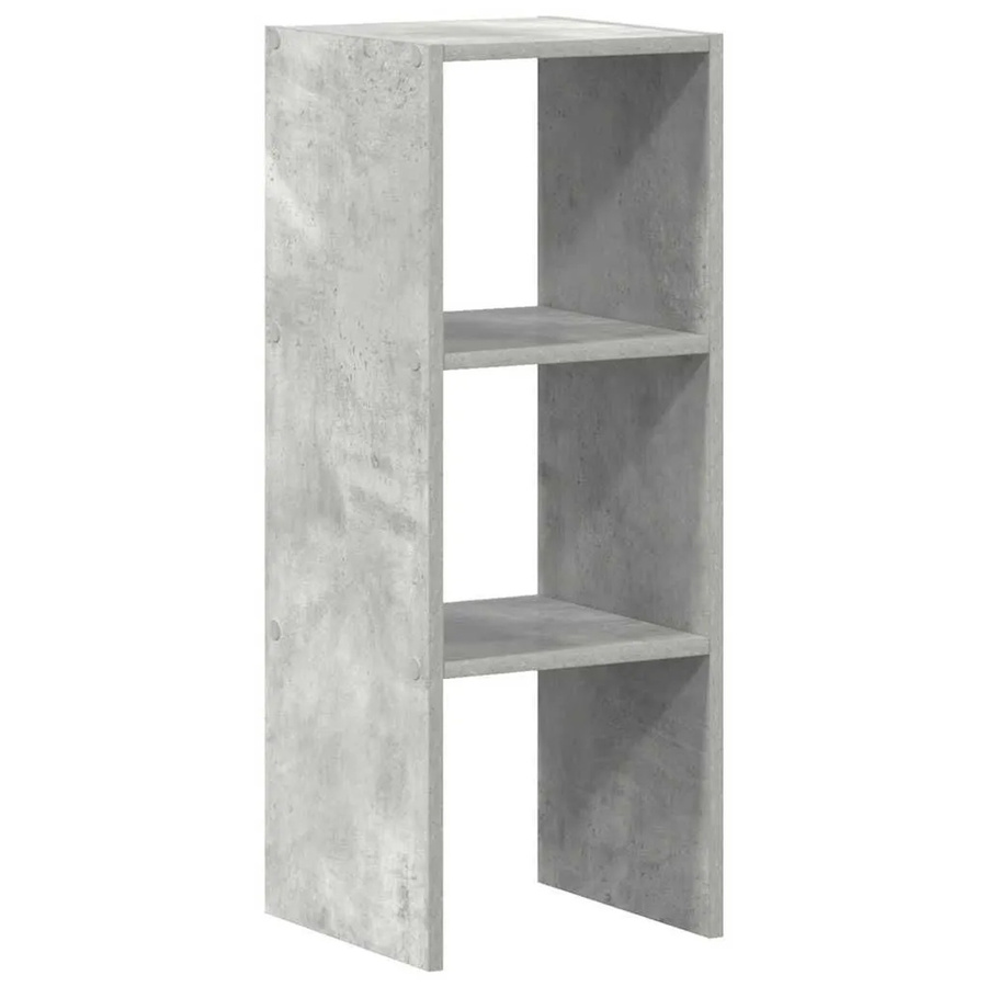 vidaXL Stapelbares Bücherregal aus Holzwerkstoff in Betongrau, B/T/H: 30 x 30 x 80 cm - Bild 2